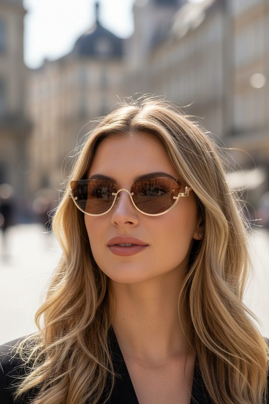 ZOÉVA – Cat Eye Sunglasses with UV400 Protection & Lightweight Metal Frames