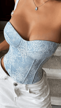 ELISÉVA - Lace Sculpted Corset Top