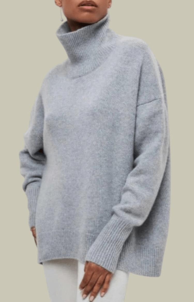 TUFTINA – Soft Oversized Turtleneck Knit Sweater for Effortless Winter Style