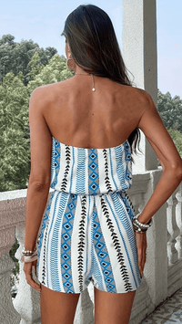 SANTORÉA - Geometric Bandeau Romper