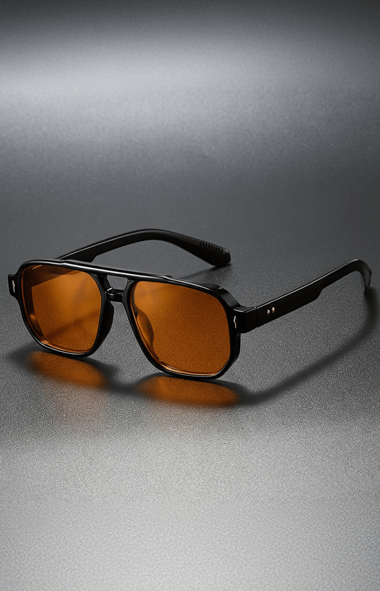 NOIRVA – Retro Square Frame Sunglasses with UV400 Protection