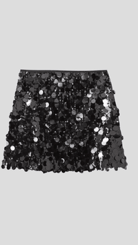 SERAPHINA - Sequin Mini Skirt with Fitted Silhouette