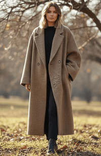 SNOWÉRA – Women’s Oversized Winter Coat, Classic Double-Breasted Look
