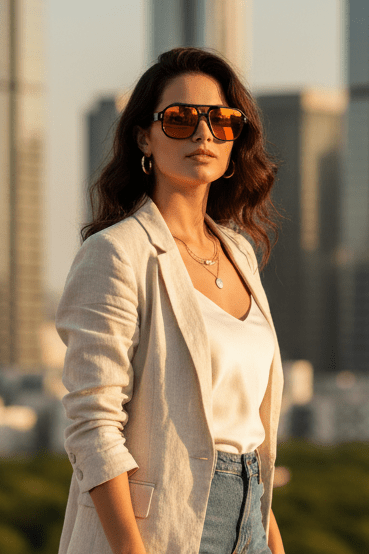 NOIRVA – Retro Square Frame Sunglasses with UV400 Protection