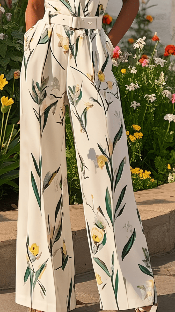 FLORÉVA - Botanical Wide Leg Jumpsuit