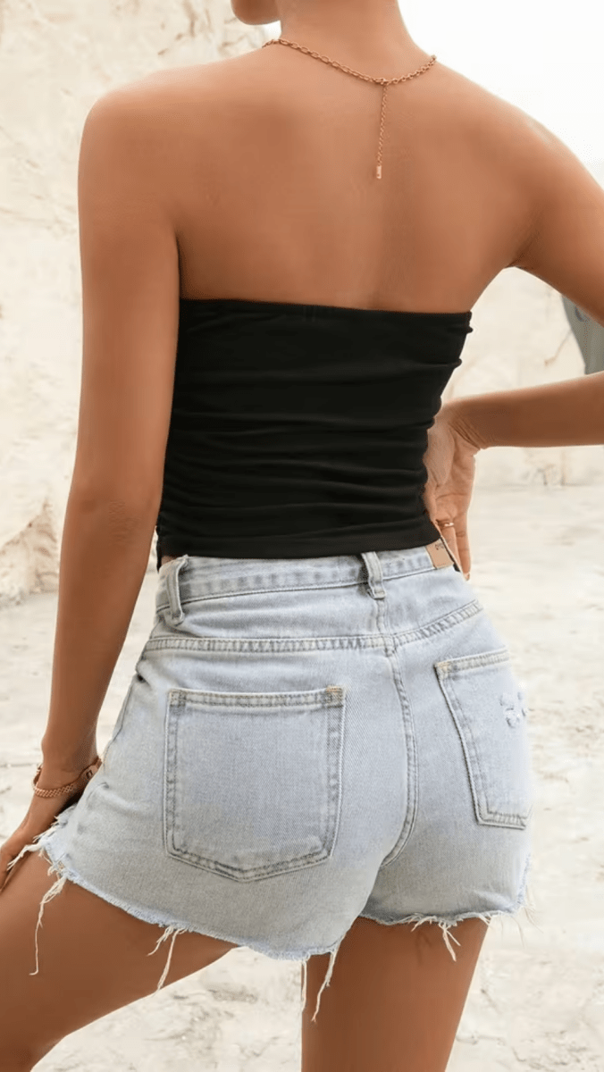 NOIRÉVA - Women’s Asymmetrical Bandeau Top