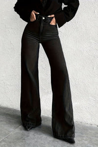 KIENZ – High-Waisted Mid-Blue Flare Jeans