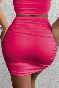 Mira – Polished Split Pleated Mini with Seamless Flow