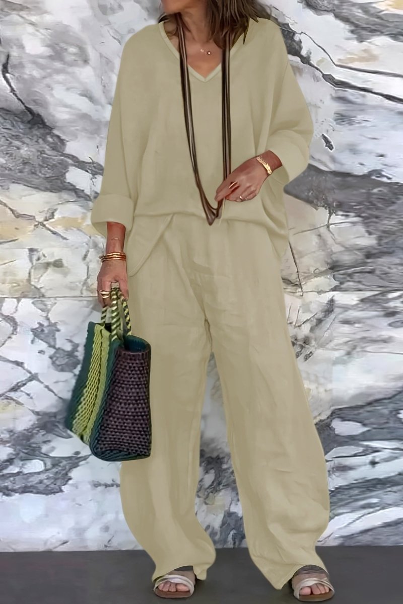 RYLAN – Women’s Linen Summer Casual Loose Pants Suit