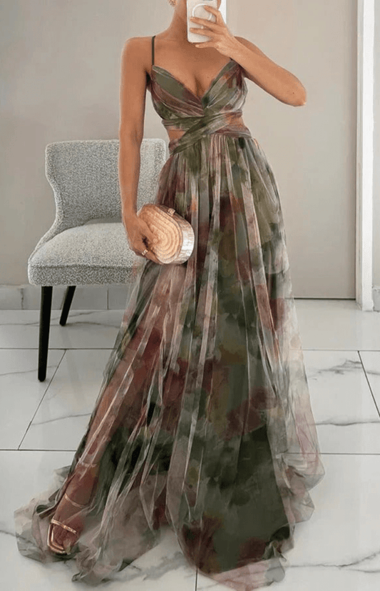 ALVÉON – Women’s Elegant Sleeveless Maxi Dress with Flowing Silhouette