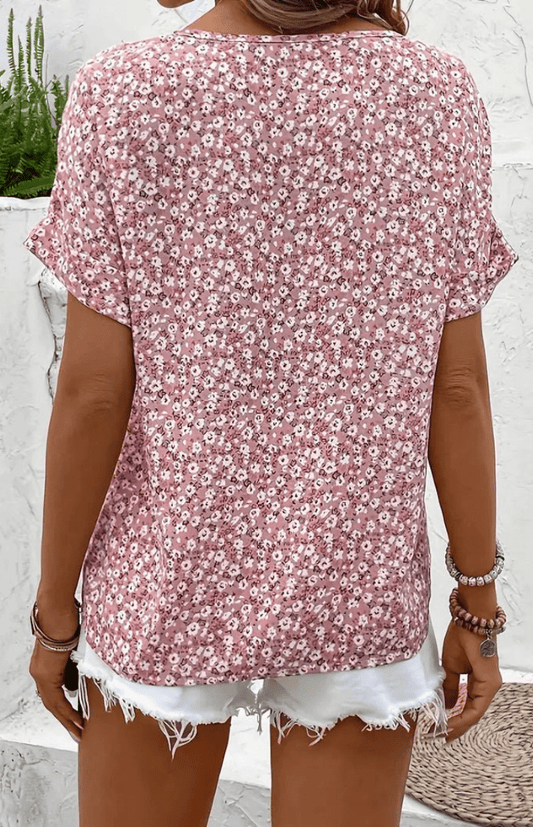 BLOSSÉRA – Women’s Floral Summer Blouse with Soft Lightweight Drape