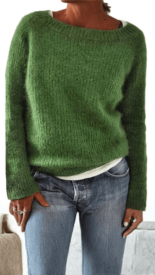 MIRELÉA - Wide Neck Knit Sweater