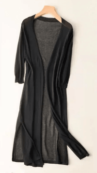 CALYSSA - Longline Open Knit Cardigan