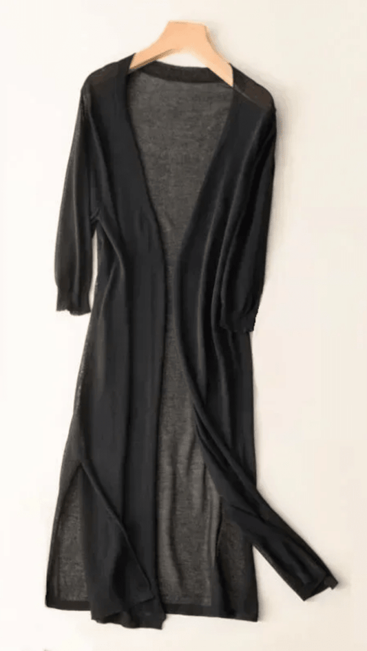 CALYSSA - Longline Open Knit Cardigan