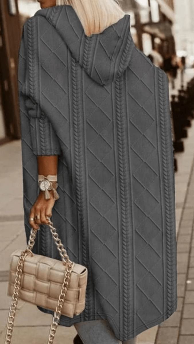 MAELYN - Long Hooded Knit Cardigan