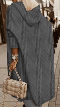 MAELYN - Long Hooded Knit Cardigan