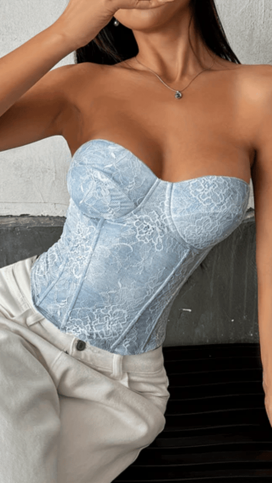 ELISÉVA - Lace Sculpted Corset Top