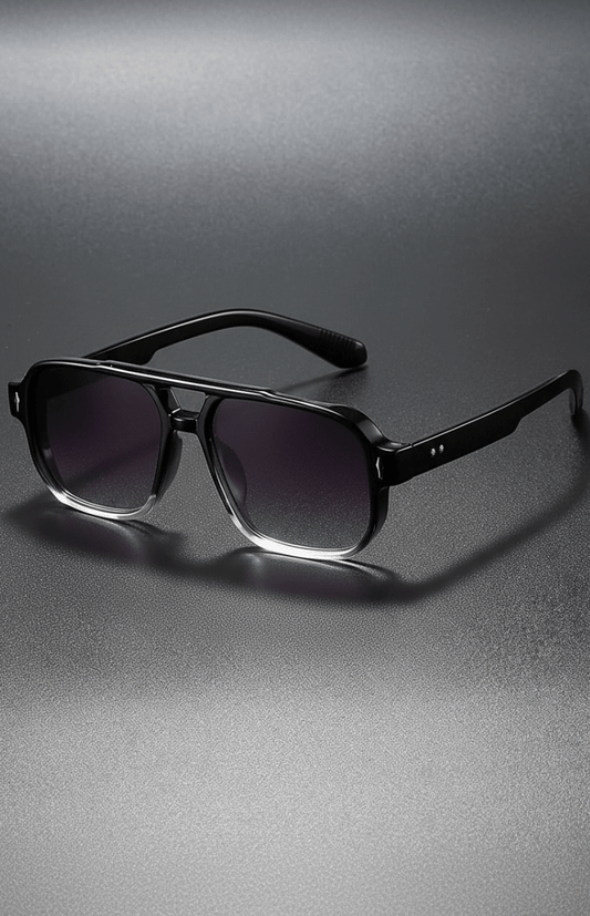 NOIRVA – Retro Square Frame Sunglasses with UV400 Protection