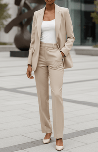VOGUEELITE – Sophisticated Women's Suit Set Tailored Blazer and Trouser for Office