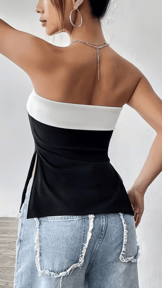 MONRÉVA - Women’s Color Block Strapless Tube Top