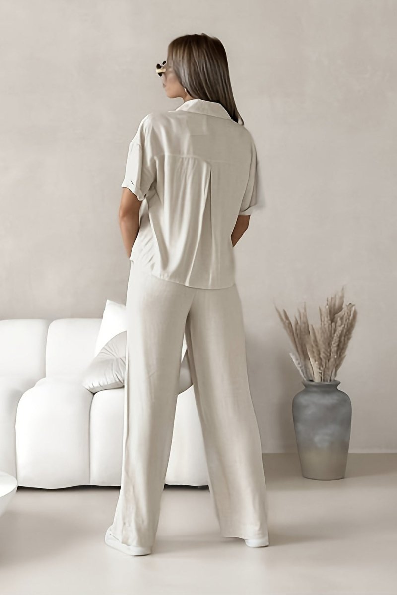 GABRIELLE – Minimal Linen Spring Outfit