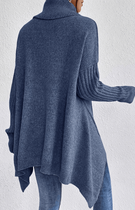 FLEURÉ – Cozy Oversized Turtleneck Knit Sweater for Relaxed Comfort and Style