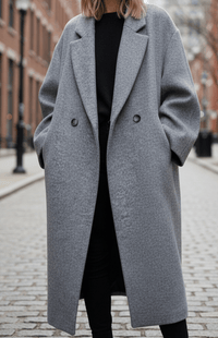 SNOWÉRA – Women’s Oversized Winter Coat, Classic Double-Breasted Look