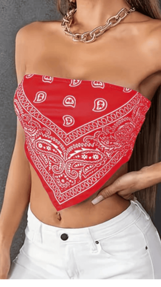 ZÉPHIRA - Women’s Paisley Bandana Bandeau Top