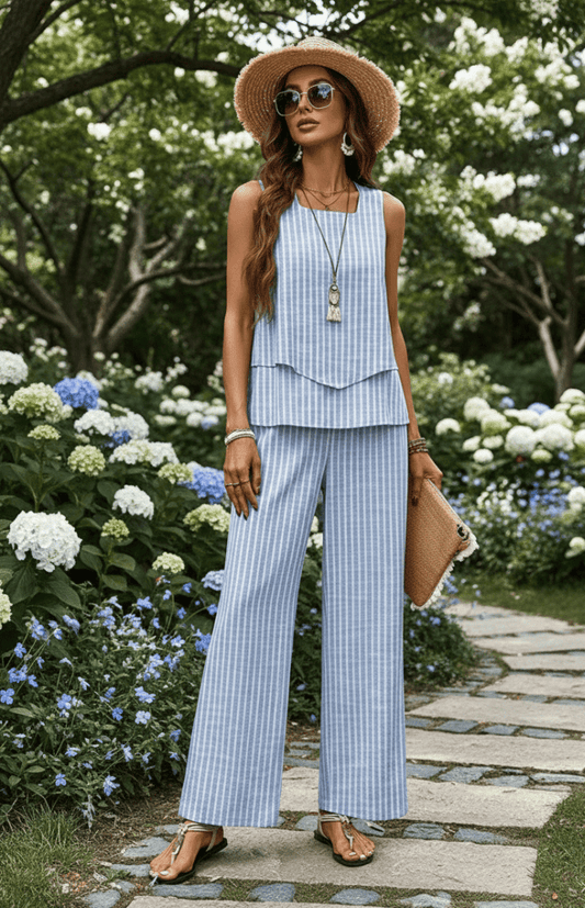 SOLÉNA – Elegant Two-Piece Summer Co-Ord Set for Women | Lightweight & Chic