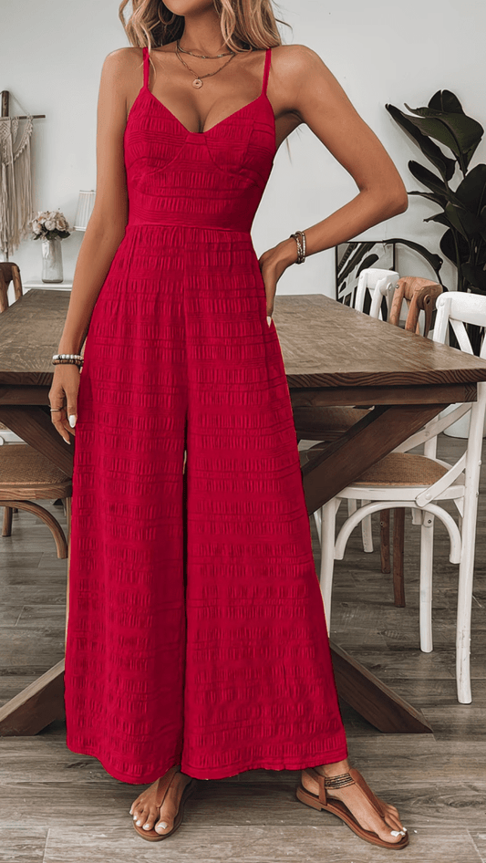 ZARÉLLE - Strappy Wide Leg Jumpsuit