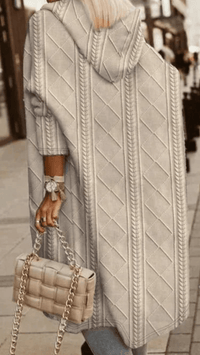 MAELYN - Long Hooded Knit Cardigan