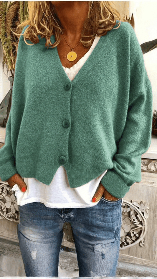 VARENA - Soft Knit Button Cardigan