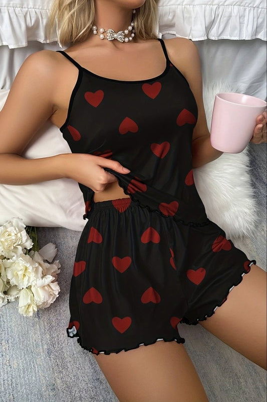 Teagan – Sweet Heart Suspender Sleepwear Set
