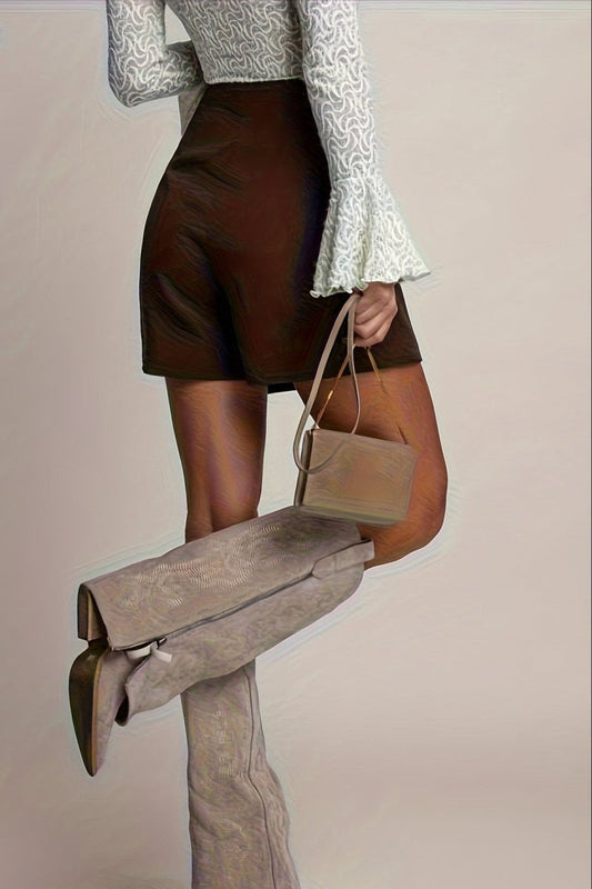 FREZELLA – Timeless Brown Tailored Skort