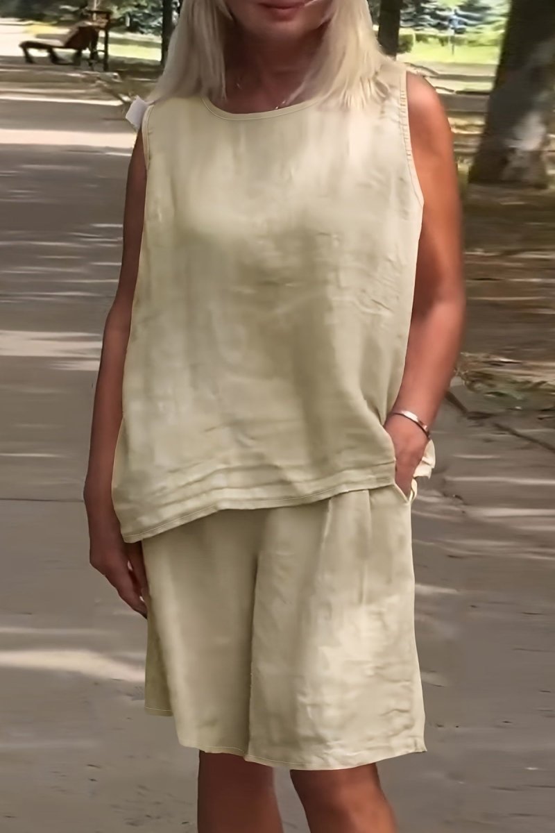 GIADA – Women’s Modern Linen Summer Outfit Set