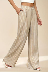 FAYLENZA – Chic High-Rise Striped Trousers