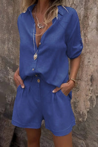 BLAIR – Relaxed Linen Shirt & Tailored Shorts