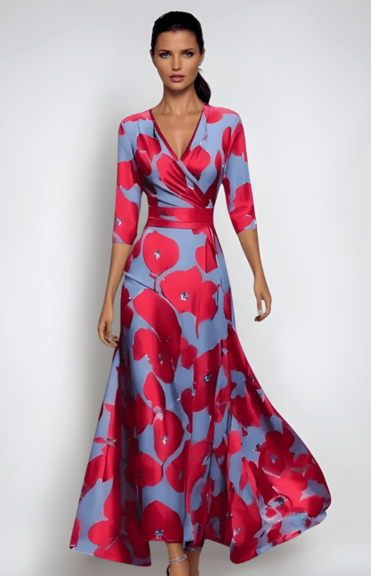 VOGUEFLORA – Elegant Floral Summer Dress for Women Timeless Style and Comfort