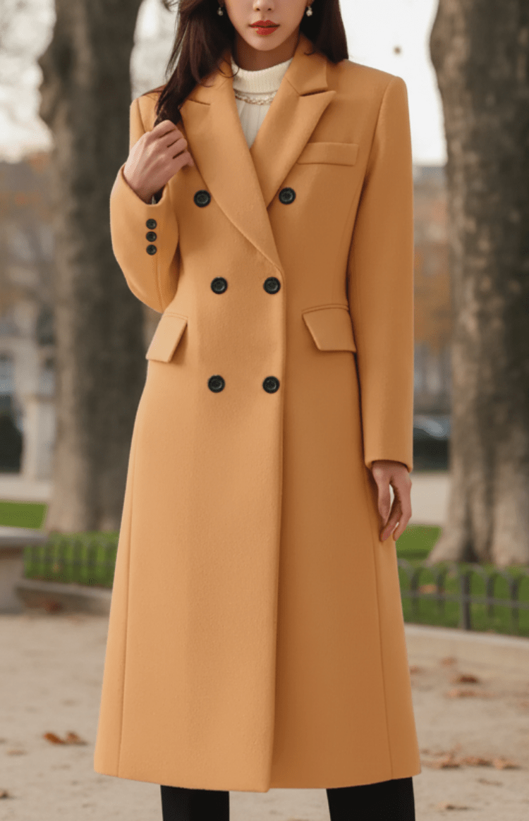 MONTÉRA – Women’s Long Wool Coat for Sophisticated Winter Styling