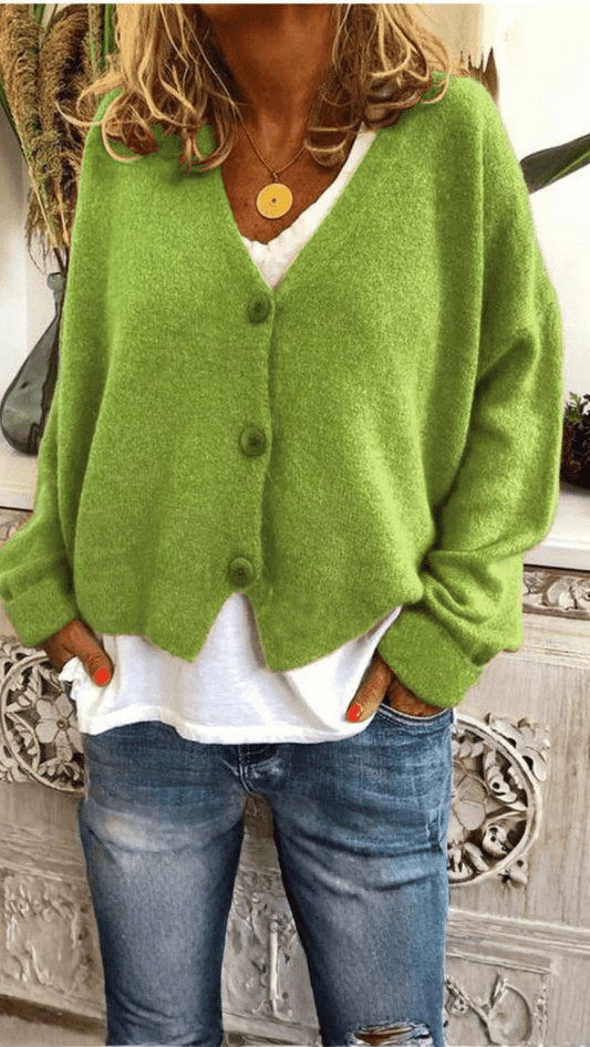 VARENA - Soft Knit Button Cardigan