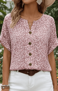 BLOSSÉRA – Women’s Floral Summer Blouse with Soft Lightweight Drape