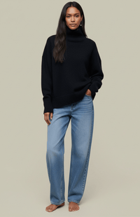 TUFTINA – Soft Oversized Turtleneck Knit Sweater for Effortless Winter Style