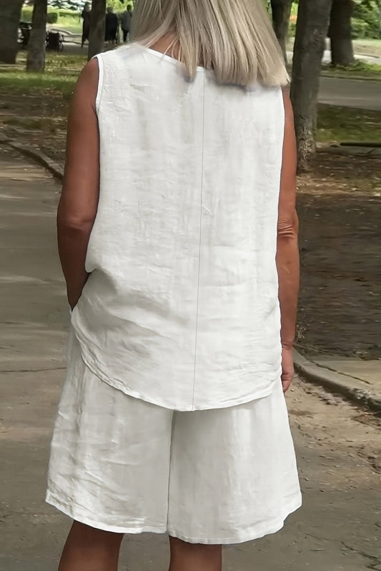 GIADA – Women’s Modern Linen Summer Outfit Set