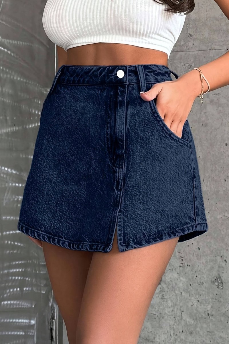 KAZLYNNA – Limited Edition Washed Denim Skort