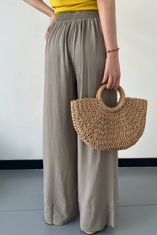 BRIAROSE – Women’s Versatile Linen Pocket Detail Trousers