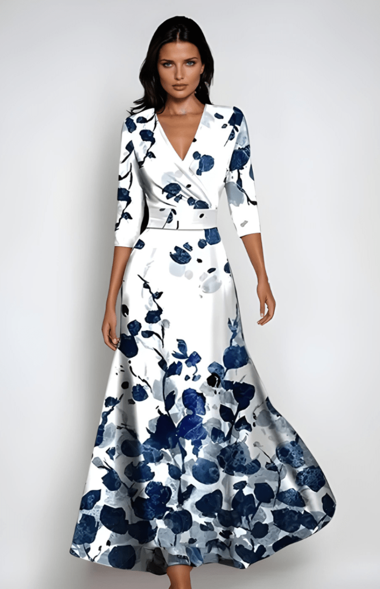 VOGUEFLORA – Elegant Floral Summer Dress for Women Timeless Style and Comfort