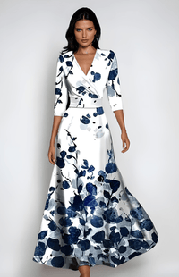 VOGUEFLORA – Elegant Floral Summer Dress for Women Timeless Style and Comfort