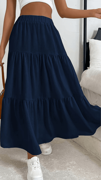 AURÉLIA - Tiered Flow Midi Skirt