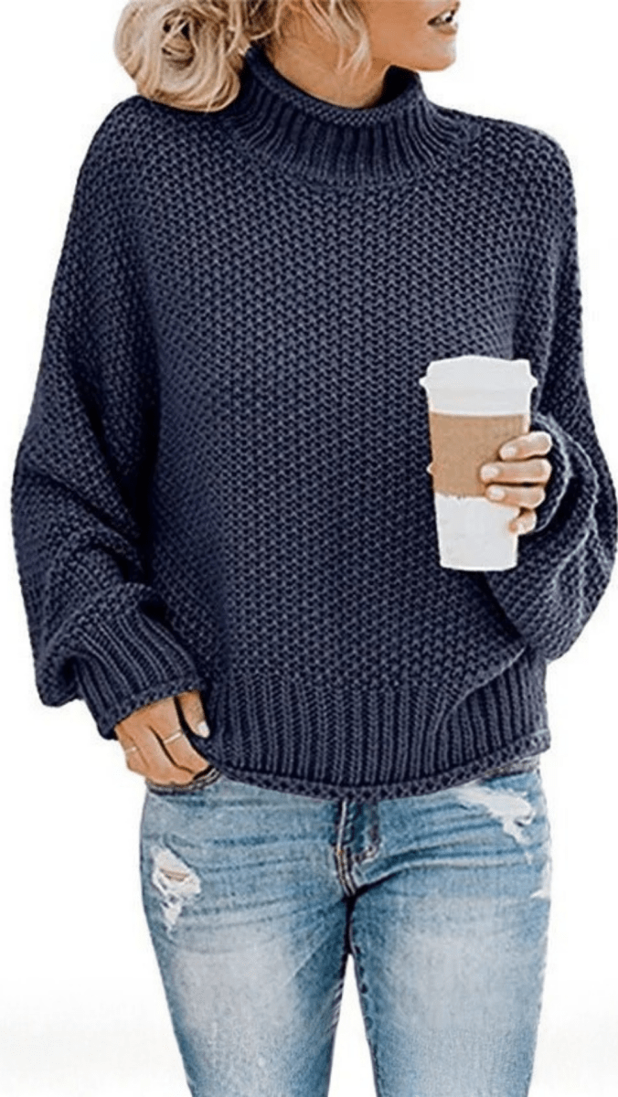 ÉLORIA - Chunky Knit Turtleneck Sweater