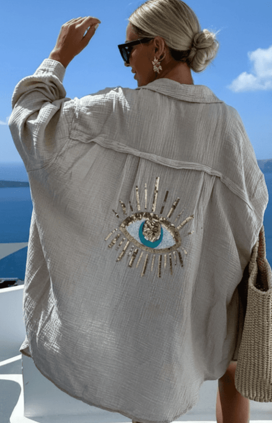 LYRIELLE – Elegant Beaded Casual Shirt